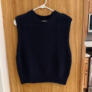 Jessica Simpson Navy Sleeveless Knit Sweater Top
